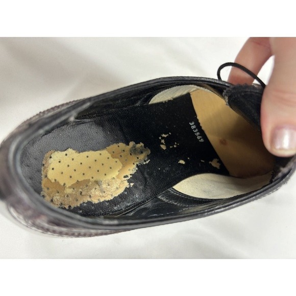 Florsheim Wingtip Dress Shoes Burgundy Patent Leather 10 Made in USA - Picture 11 of 12